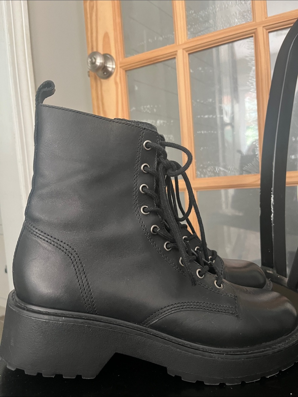 Steve Madden Tornado Combat Boots black size 10 genuine leather - Picture 12 of 13